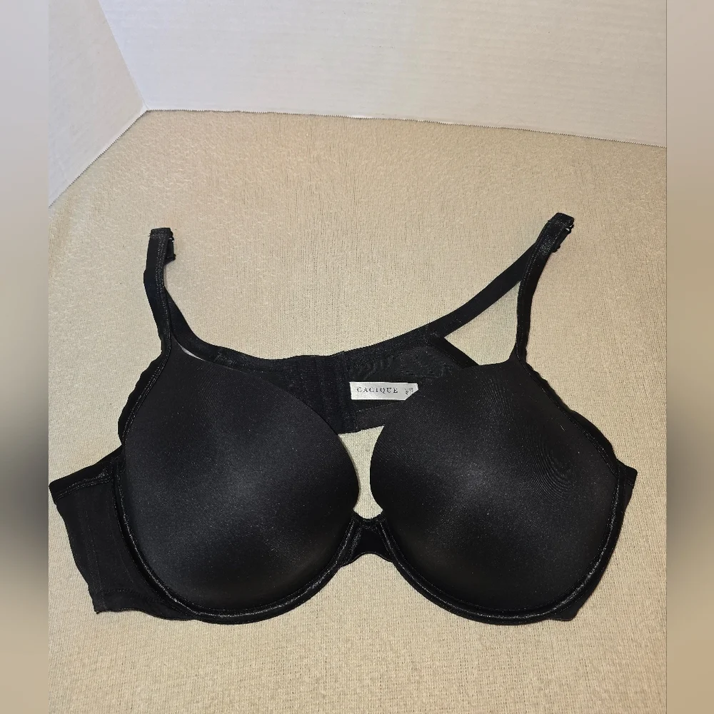 Cacique Black Underwire-Smooth, Boost, Plunge Bra size 46C